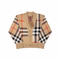Authentic Burberry Iconic Check Knit Cardigan - Beige